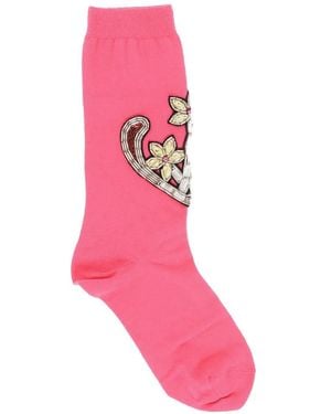 DSquared² Jewel-Embellished Socks - Pink