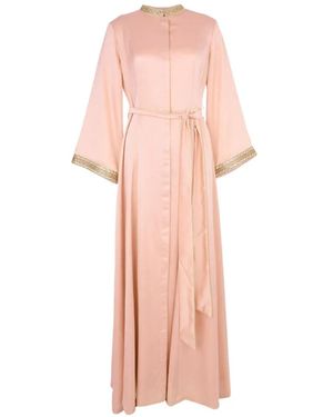 Baruni Zayna Maxikleid mit Gürtel - Pink