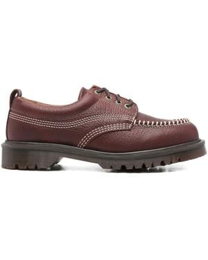 Dr. Martens Lowell Contrast-stitching Leather Loafers - Brown