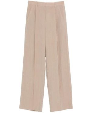 Vince Pleated Wide-Leg Pants - White