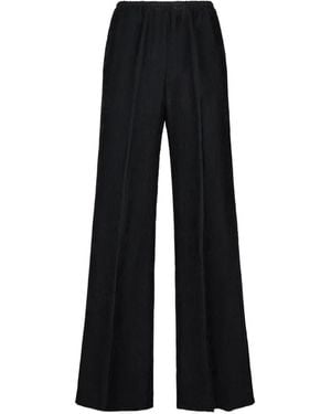 forte_forte Pantalon Ample À Effet Plissé - Black