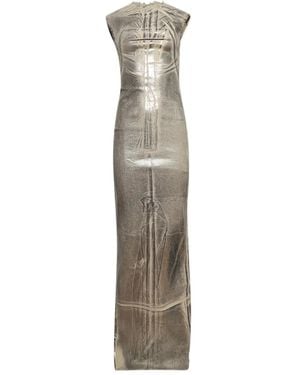 Rick Owens Round-Neck Maxi Dress - Natural