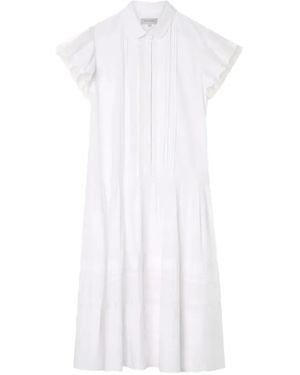 Lee Mathews Tari Ruffled Midi Dress - White