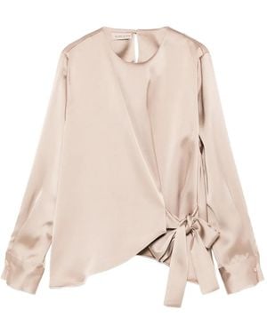 Blanca Vita Knot-Detail Blouse - Natural