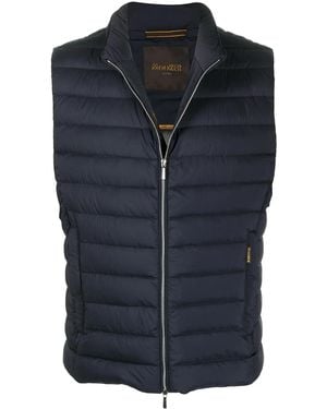 Moorer Padded Zip-Up Gilet - Blue