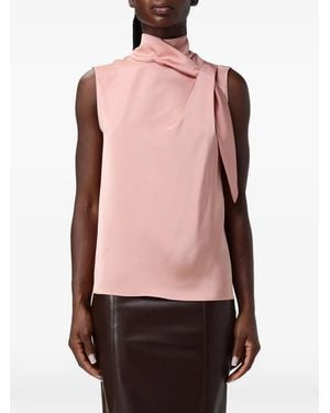 Hanita Bow-Detail Sleeveless Blouse - Pink