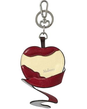 Mulberry Peeling Fruit Apple-Charm Keyring - White