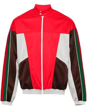 Gucci Panelled High-Neck Jacket - Red
