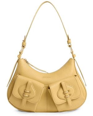 Coccinelle Mavery Grained Leather Smal Shoulder Bag - Metallic