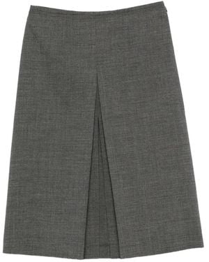 Prada Falda Plisada - Gris