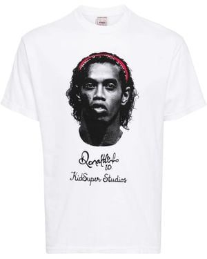 Kidsuper T-Shirt X Ronaldinho - Bianco