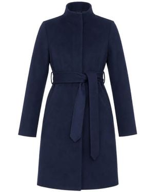 Norwegian Wool Abrigo Con Cinturón - Azul