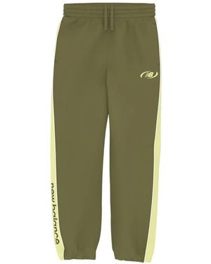 New Balance Pantalon Trackside À Design Tissé - Green