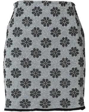Andrej Gronau Minijupe À Fleurs - Gray