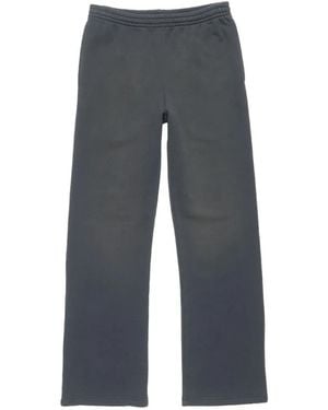 Acne Studios Fleece Trousers With Stamp Logo - Grey