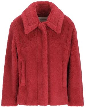 Max Mara Mxmtritone Collarless Jacket - Red