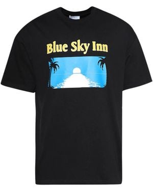 BLUE SKY INN Postcard T-Shirt - Black