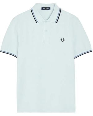 Fred Perry Logo-Detail Polo Shirt - Blue
