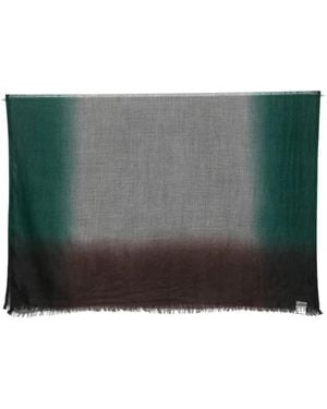 Faliero Sarti Gradient-Effect Frayed Scarf - Gray