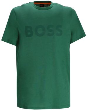 BOSS Logo-Print T-Shirt - Green