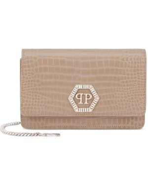 Philipp Plein Clutch Con Logo - Neutro