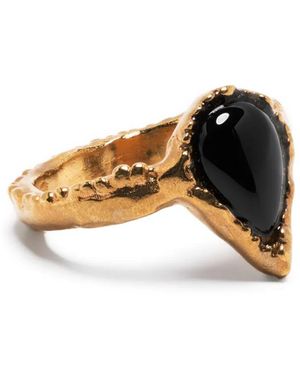 Alighieri The Teardrop Of The Night Onyx Ring - メタリック