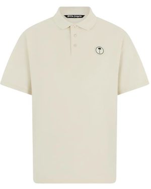 Palm Angels Polo À Patch Logo - White