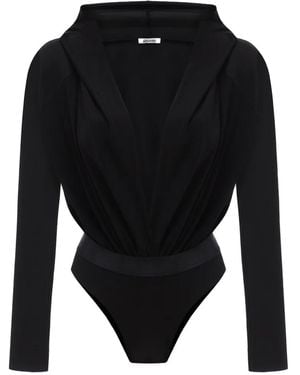 ANNAFOXY Allure Noir Hooded Top - Black