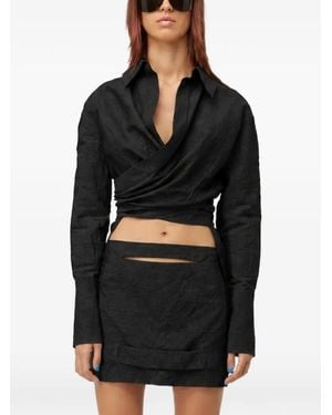 GAUGE81 Sabinas Wrap Shirt - Black