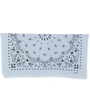 Kujten Sciarpa Con Stampa Paisley - Blu