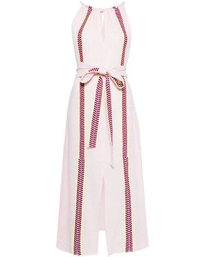 lemlem Ayana Cotton-Blend Halterneck Maxi Dress - Pink