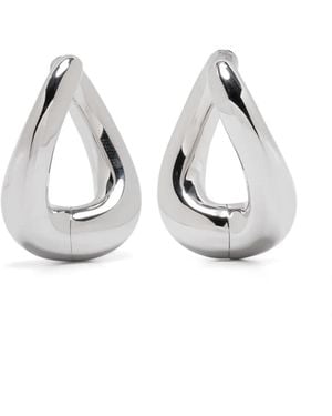 Tom Wood Twist Hoop Earrings - White