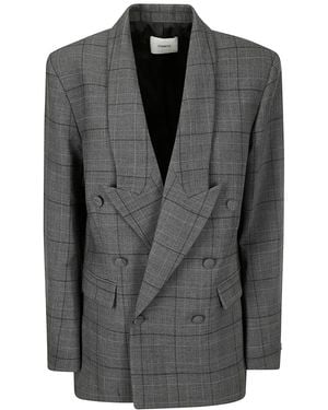 Coperni Plaid-Check Pattern Blazer - Black
