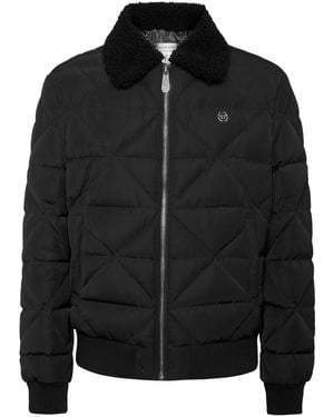 Philipp Plein Shearling Padded Jacket - Black