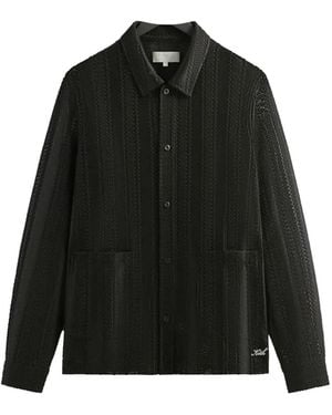 Kith Ladder Lace Collared Shirt Jacket - Black
