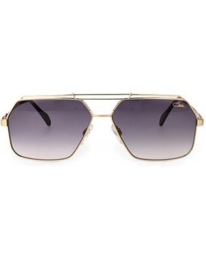 Cazal Geometric-Frame Sunglasses - Purple