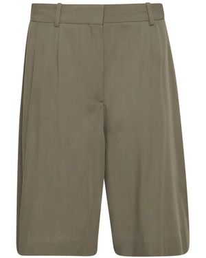 TOTEME Short Ample À Design Plissé - Green