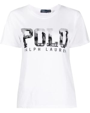 Polo Ralph Lauren Logo-Print Cotton T-Shirt - White