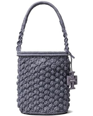 Tory Burch Bolso Bombonera Ella De Ganchillo - Blanco