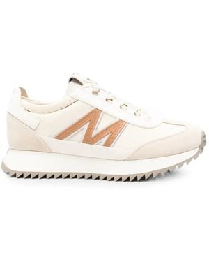 Moncler Logo-Patch Serrated-Sole Sneakers - White
