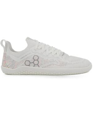Vivobarefoot Primus Lite Knit Mesh-Panel Lace-Up Trainers - White