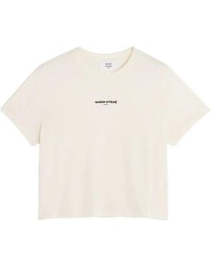 Maison Kitsuné T-Shirt À Logo Imprimé - White
