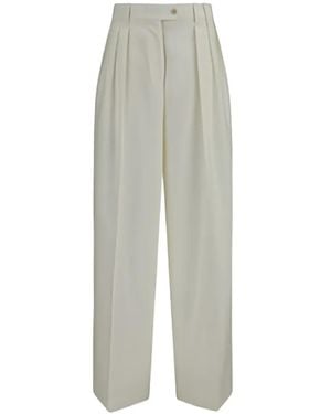 Calvin Klein Alexandra Pleated Tailored Trousers - White