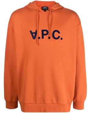 A.P.C. Felpa con cio Milo - Arancione