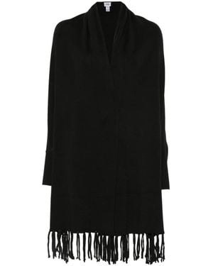 Alpha Studio Fringe-Trim Cardigan - Black