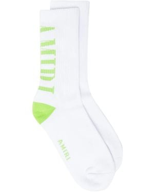 Amiri Calcetines Con Logo Estampado - Blanco