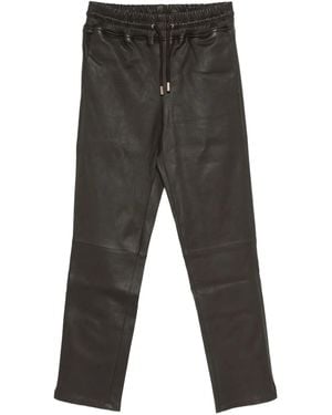 STUDIO AR Nora Leren Broek - Grijs