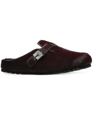Scholl Grace Mules Aus Ponyhaar - Schwarz