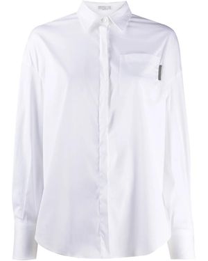 Brunello Cucinelli ロングスリーブ シャツ - ホワイト