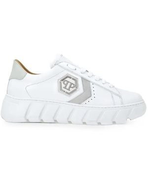 Philipp Plein Hexagon Chunky-Sole Trainers - White